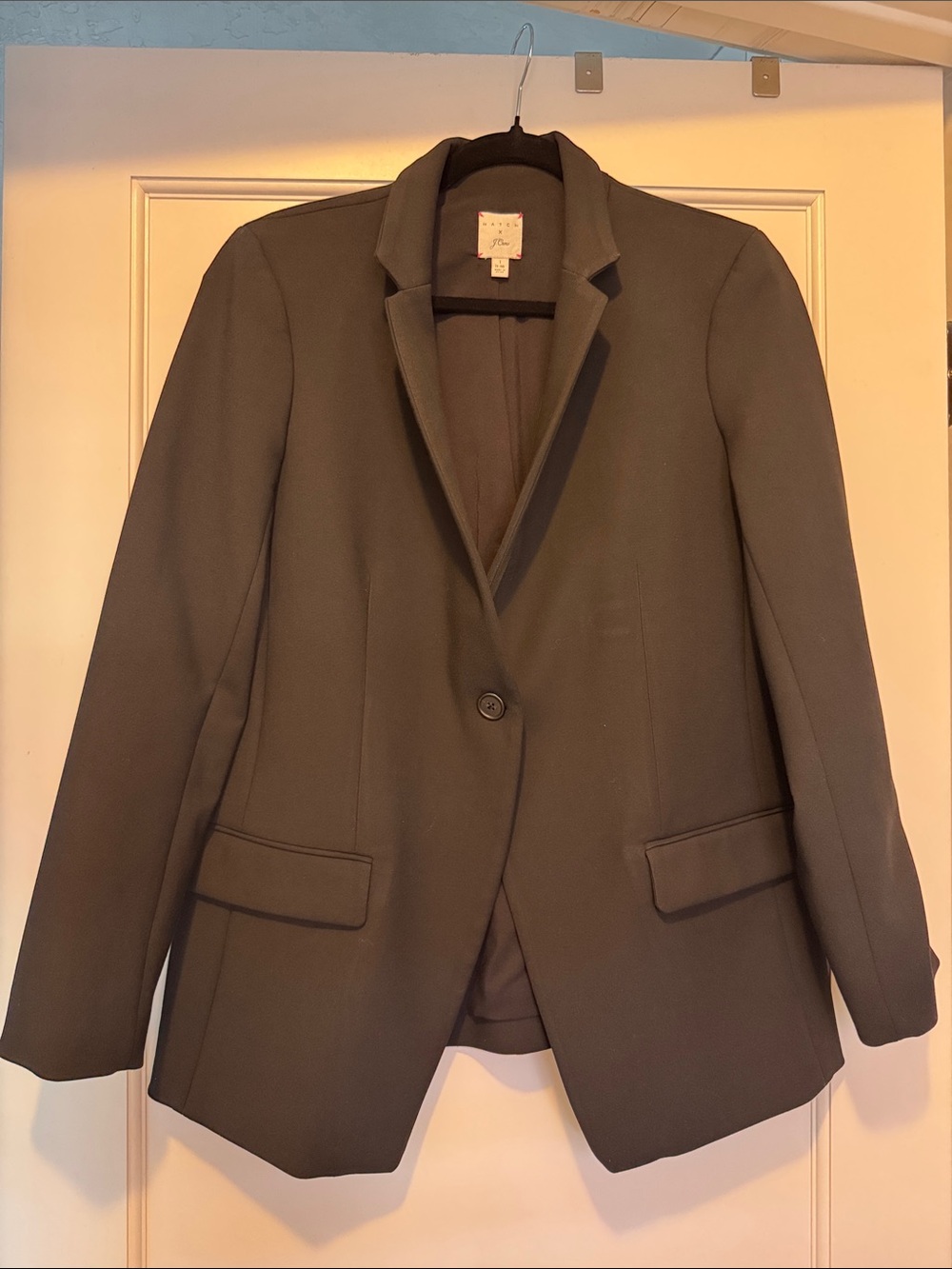 Hatch x J.Crew Black Single-Button Notch-Lapel Blazer